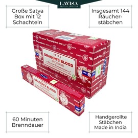 Satya Incense Sticks x Lavisa Meditation, Aromatherapy, Incense (Dragonblood)