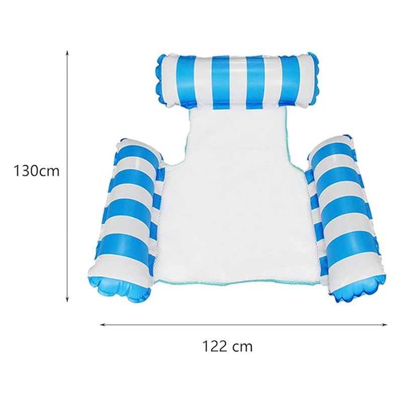 Tiardey 2Pack Inflatable Pool Floats Hammock,4in1 inflatable hammock(Saddle,Lounge Chair,Hammock,Drifter),Water Lounge