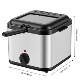 Deep Fryer with Basket, 2.5l Fryer Pot with Basket, 1000w Fry
