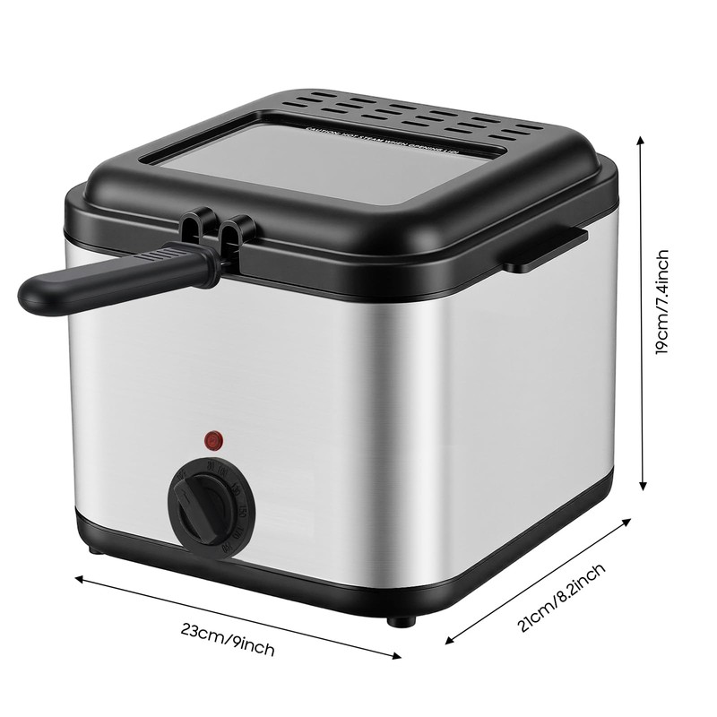 Deep Fryer with Basket, 2.5l Fryer Pot with Basket, 1000w
