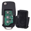 Replacement Flip Key Shell 3 Button Blank HAA/HU66 + Board