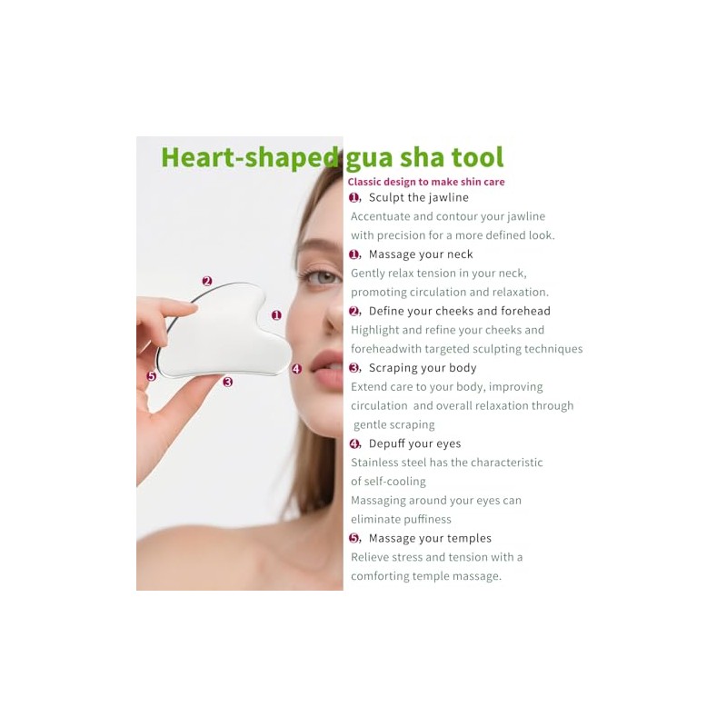 Stainless Steel GuaSha & Eye Cream Applicator Facial Tools