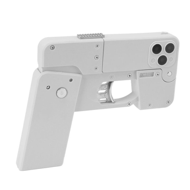 Soft Ball Shooting Toy Foldable Phone Shaped Long Range Ball
