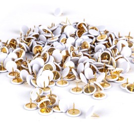 100 Pcs Drawing Pins – White Push Pins, Thumbtacks for Office, School, and Home Use, Ideal for Cork Boards, Bulletin Boards, and More