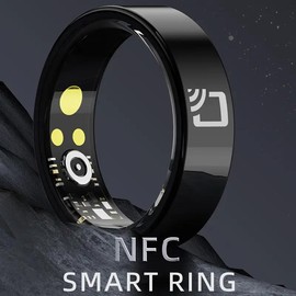 New Smart Ring With NFC Access Control Function-Ceramic Material, Fitness TrackerStep Monitoring, Remote Photography, Calories, Distance, Sleep Data-Long BatteryLife, Valentine's Day Gift, Suitable For Both Men And Women, For lphone And Android - size: 1