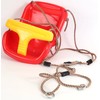 PLAYBERG Red Plastic Baby and Toddler Swing Seat with Hanging
