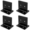4 Pcs 4x4 Concealed Post Base, Heavy Duty Knife Plate