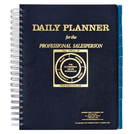 Hannah Daily Sales Planner, Blue, Spiral Bound, 8.5 x 11 inches, 100 Pages