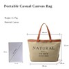 CORIOS Women Tote Bag Canvas Handbag Multi-Pockets Shoulder Bag Large