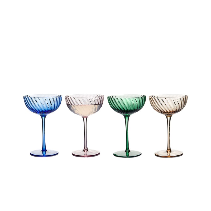 salt&pepper Layla Cocktail Glass ASST Colour 220ML S/4