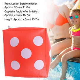 Giant Inflatable Dice Toy, Large Huge Dice Toy Party Club Activities Prop Game Toy Supplies Kids Pool Game Toy(Red)