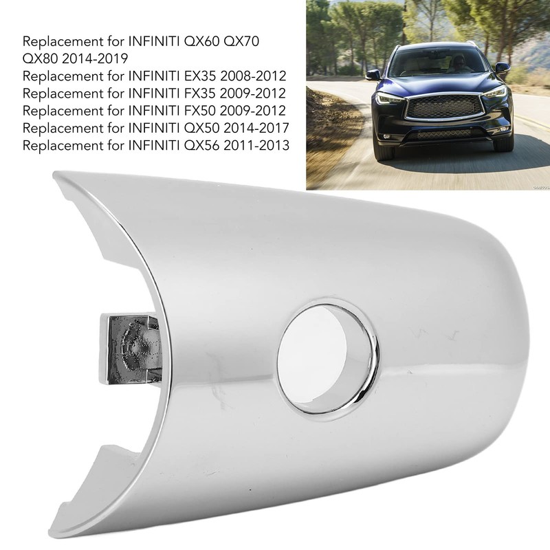 Front Left Exterior Handle Lock Cover, Door Handle Chrome Cover