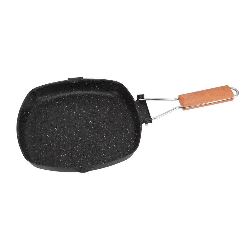 Frying Pan Outdoor Household Folding Beech Handle Energy Saving Non
