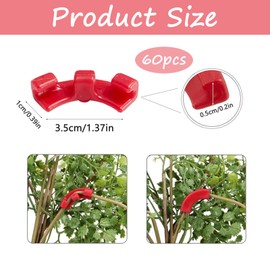 FYZSJWL Pack of 60 Plant Growth Bender Clips, 90 Degree Plant Bender, Plant Bender, Bending Clips, for Bending Plant Stems and Changing the Growth Direction (B)