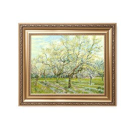 DECORARTS - The White Orchard, Vincent Van Gogh Art Reproduction. Giclee Prints Match with Golden Framed for Wall Decor. Picture Size: 20x16 in, Framed Size: 26x22 in