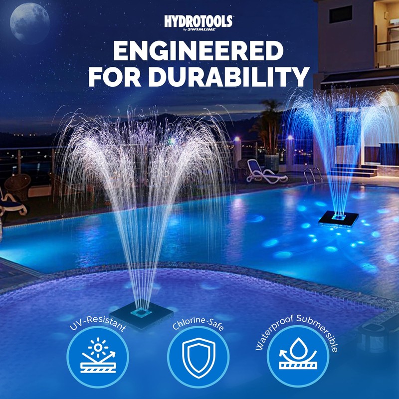 SWIMLINE HYDROTOOLS Floating Pool Fountain – Soothing Water Feature for