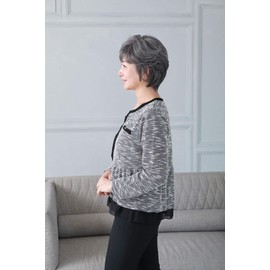 Priscilla All-Wig Mrs. Airy Curl Short A-112 Heat Resistant TDGH Dark Gray Hair