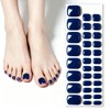 32 Pcs Semi-Cured Gel Toe Nail Strips, Salon-Thick Pedicure Wraps