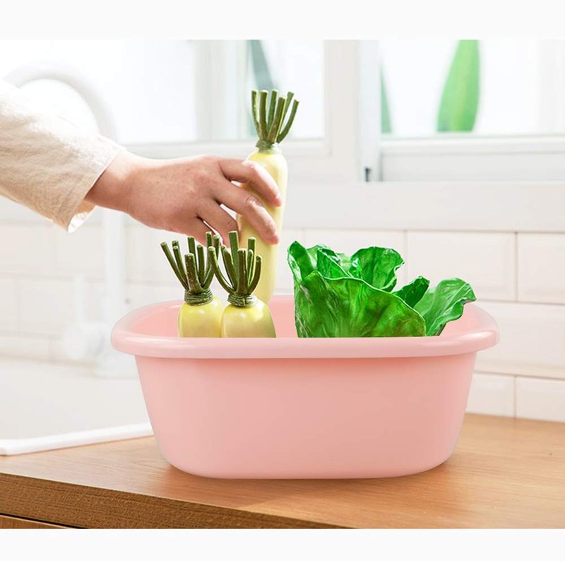 Morcte 4-Pack Square 12 Quart Plastic Wash Basin, Dish Wash