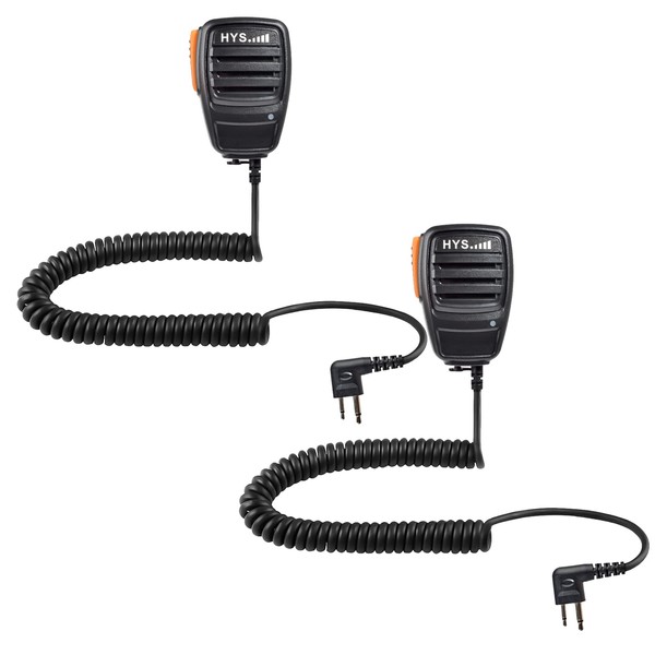 HYSHIKRA Radio Shoulder Remote Speaker Mic, Reinforced Cable Microphone for