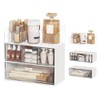 3 Stück Kosmetik-Organizer-Schubladen, Stapelbare Acryl-Make-up-Organizer, Schminktisch Organizer, Lippenstift-Rack, Bad Schubladen