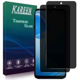 KAREEN 2 Pack Privacy Screen Protector for Motorola Moto G Play 2024 Anti Spy Private Tempered Glass, Anti Scratch, Bubble Free