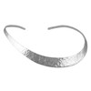 Choker Solid Hallmarked 925 Sterling Hammered Silver Necklace Torc