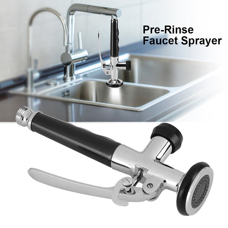 Pull Down Faucet Swivel Sink Tap Pre Rinse Spout Spray