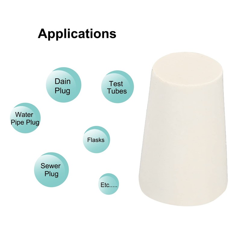 sourcing map Rubber Tapered Plug 13mm to 17mm Solid Test