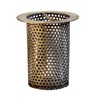 3" Commercial Floor Drain Strainer, 4" Tall, Perforated Stainless Steel
