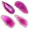 KYEYGWO Pack of 4 Irregular Agate Slices Furniture Knobs, Polished