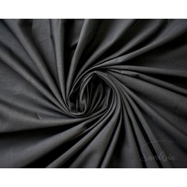 Plain Black Polycotton Fabric for Dressmaking, Art & Craft, Sewing, Quilting | 45'' - 115 cm Wide| Precut Length 0.5m