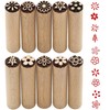 SHIQUAN 10 Pcs Wooden Pottery Stamps, 5 x 1.5 x
