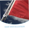 ULTECHNOVO 2pcs Stainless Steel Flagpole Clips Rotating Anti-wrap Easy Install
