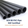 Generic 1-1/2"" Schedule 80 PVC Pipe - Black PVC Piping