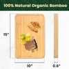 Bamboo Cutting Board for Kitchen, 15 x 10 Large Cutting