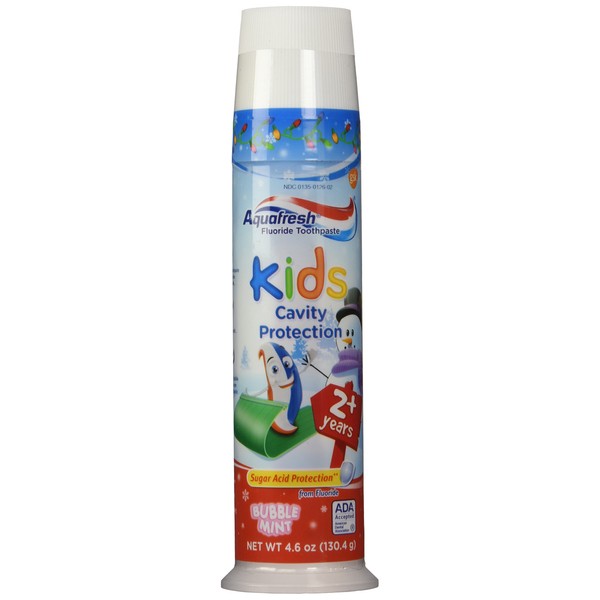 Aquafresh Kids Cavity Protection Toothpaste, Bubblemint 4.6 oz (130.4 g) Pack of 5
