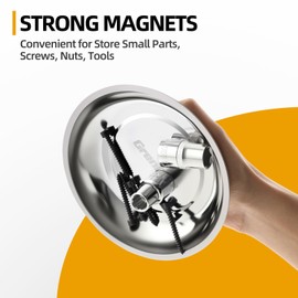 Magnetic Tray 4-Pack GrenPRO | Stainless Steel Magnetic Parts Trays | 3 Inch, 6 Inch, Square & Shallow Tray Set