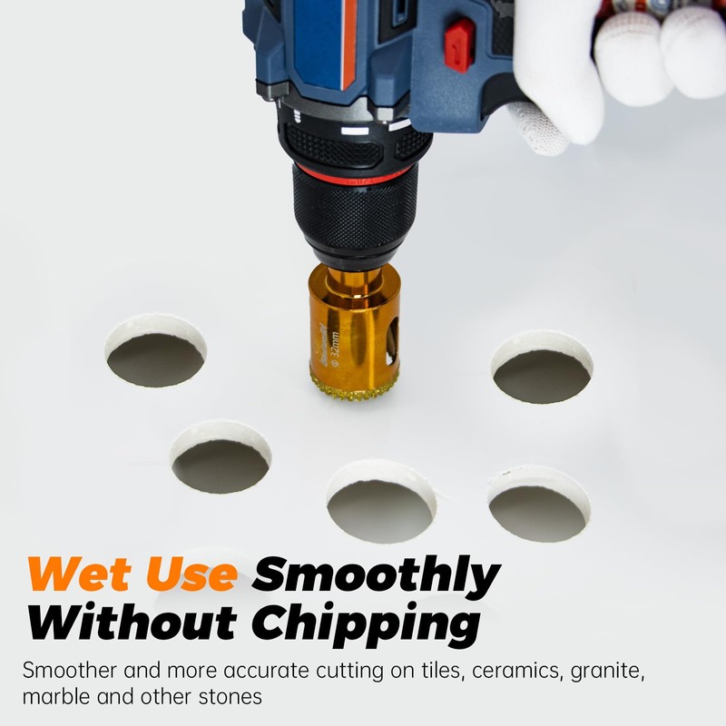 DaduoRi 6 Inch Serrated Diamond Hole Saw with 2Pcs Removable