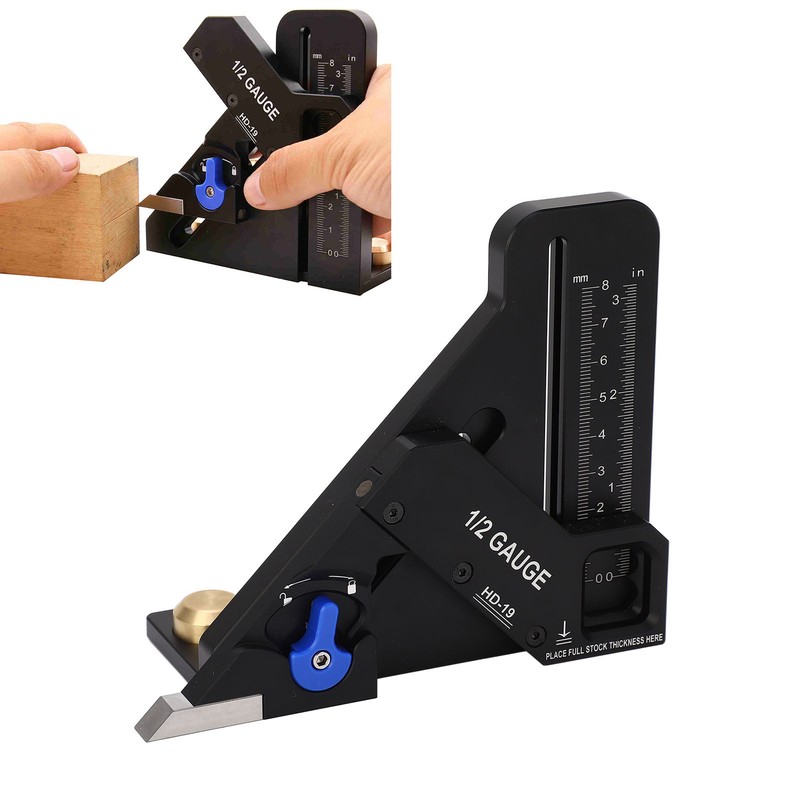Woodworking Center Finder Aluminum Alloy 1/2 Gauge Dual Scale Carpenter