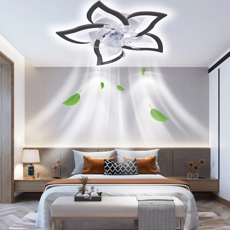 LENIVER 30" Ceiling Fan with Lights Remote Control, Modern Low