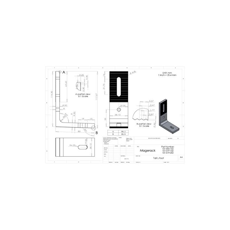 Tall Silver L Bracket Foot for Solar Panel PV Module