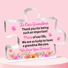 FMCC Grandma Gifts Best Grandma Birthday Gifts Grandma Mothers Day Christmas Keepsake Acrylic Plaque Gifts for Grandma Grandmother
