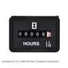 Jayron JR-HM001 Snap in Mechanical Hour Meter Rectangular Hour Meter