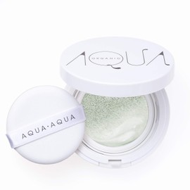 Aqua Organic Cushion Compact Color Base Refill, Makeup Base, Green, 0.3 oz (9.0 g) (x 1)