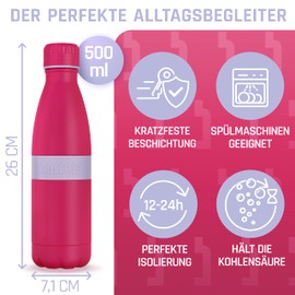 boddels TWEE Drinking Bottle 500 ml / 800 ml – Our Insulated Bottle For Any Occasion, multicolour, 500 ml