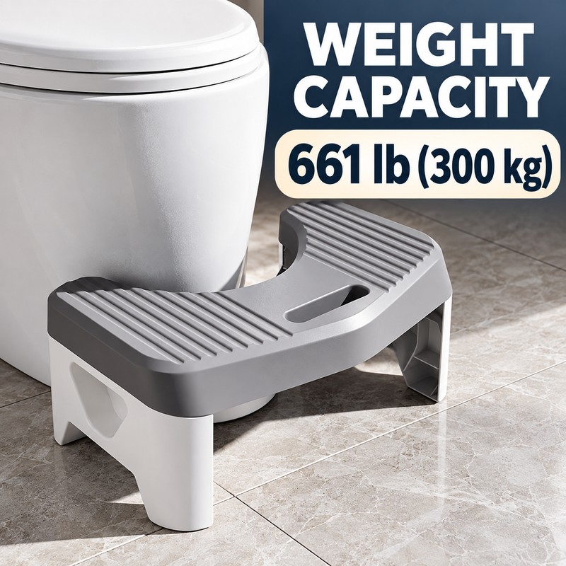 Comfort Toilet Stool for Adult Kids Pregnant Women, Squatting Aid