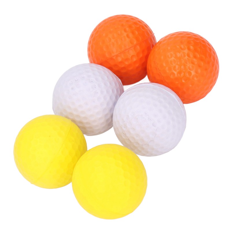 6Pcs Golf Balls Set 3 Colors Textured Surface Balls and