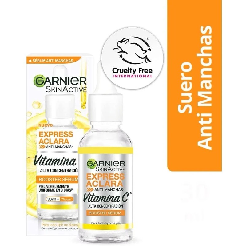 Serum Antimanchas Garnier Express Vitamina C Aclara 30ml Todo Tipo