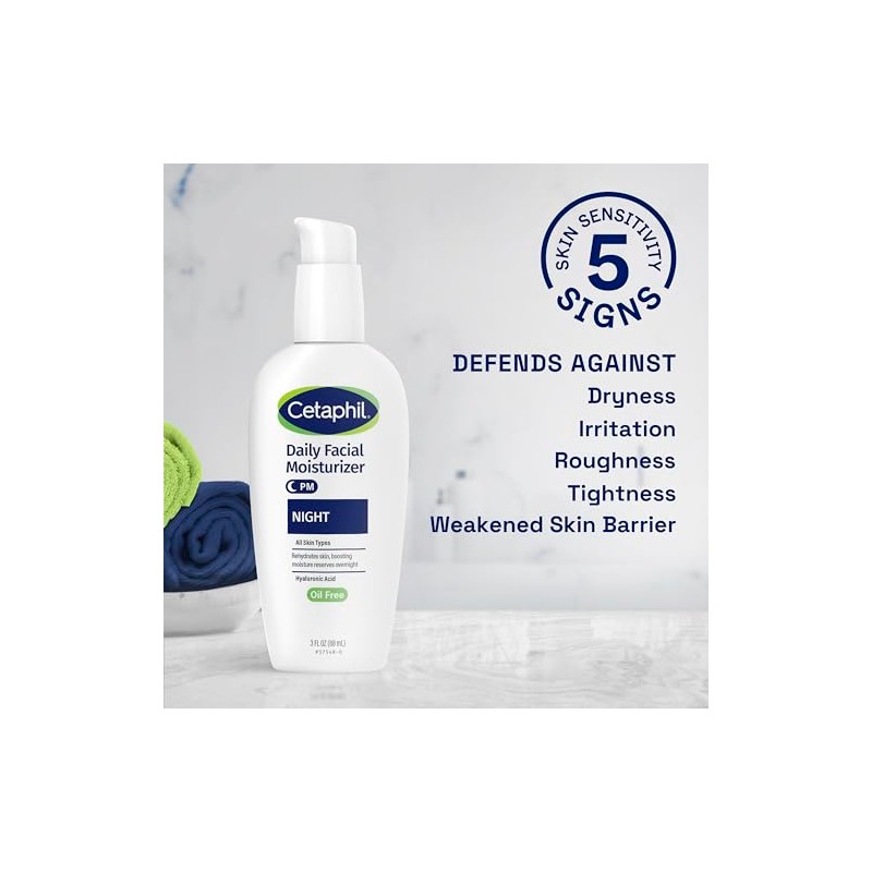 Crema Hidratante Noche Rostro Facial Ácido Hialurónico Todo Tipo Piel